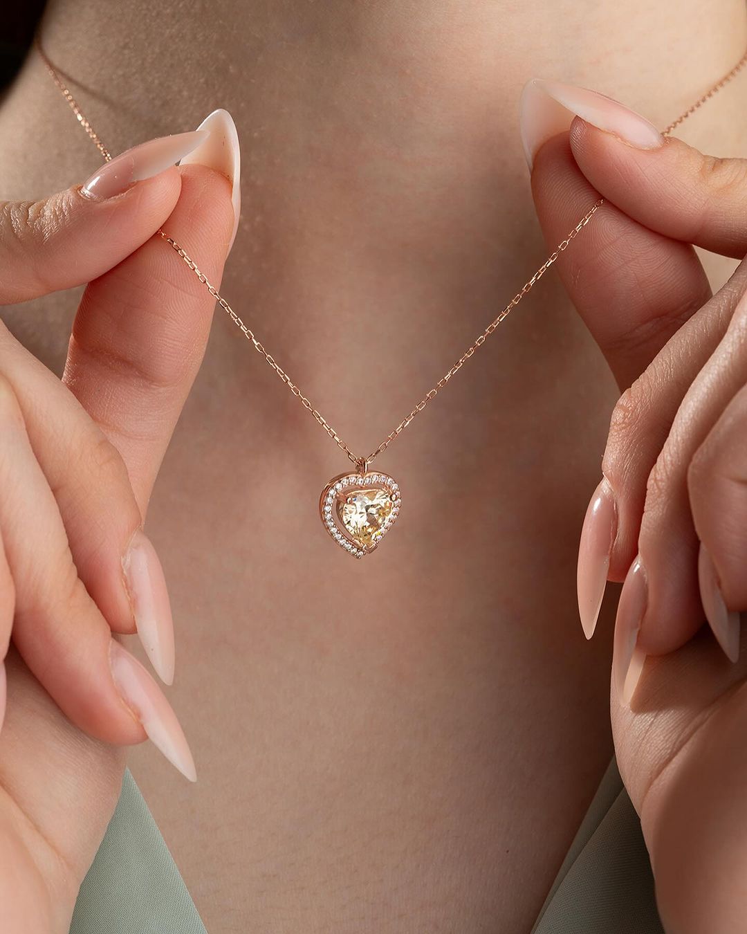 2.80Ct Canary Yellow Heart Cut Solitaire Pendant | Engagement Gift Pendant For Fiancée | Forever One Pendant
