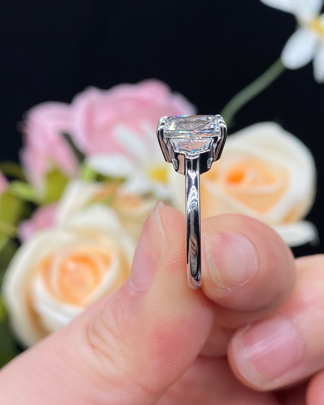 3.20Ct White Cushion Cut Solitaire Ring | Party Wear Ring For Women | Modern Bridal Ring | Personalized Gift