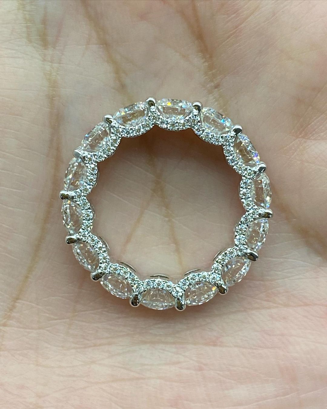 2.4Ct White Round Cut Full Eternity Band Ring | Anniversary Gift Band Ring For Wife | Elegant Band Ring | Women Jewelry