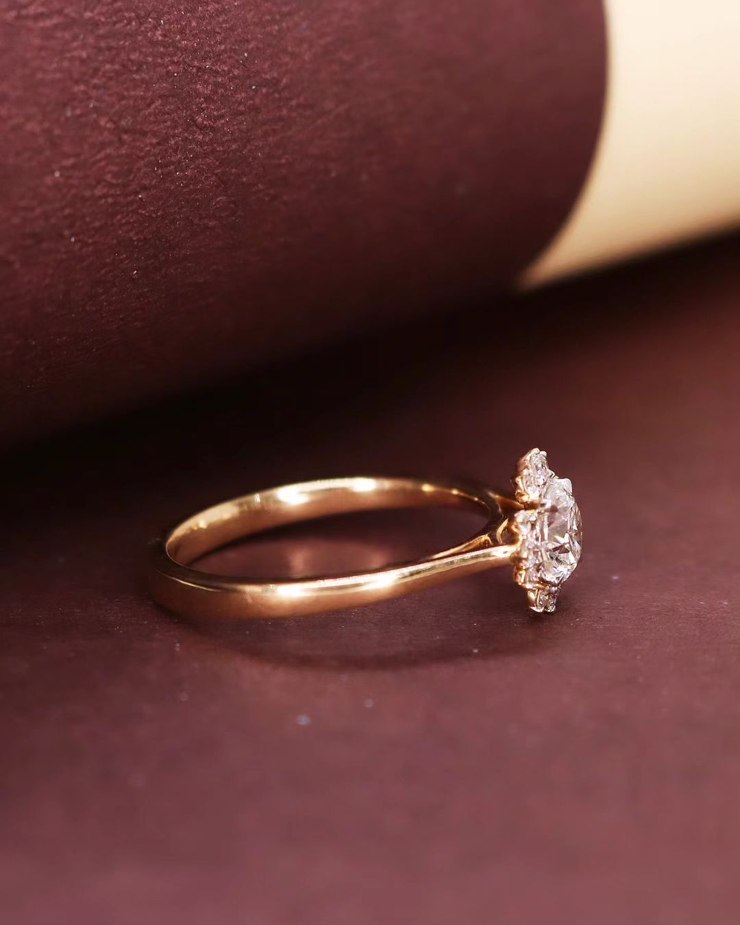 Flower Style 2.5Ct White Round Cut Halo Setting Ring | Anniversary Gift Ring For Wife | Thank You Gift Ring For Her | Fashion Jewelry Piece