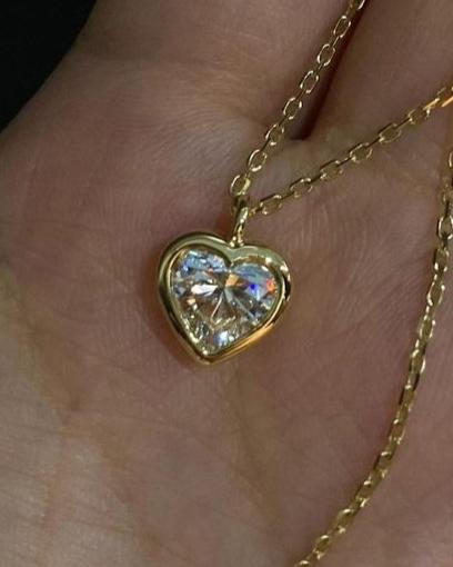 2.60Ct White Round Cut Bezel Pendant | Proposal Gift Pendant | Anniversary Gift Pendant For Wife | Surprise Gift Pendant For Women