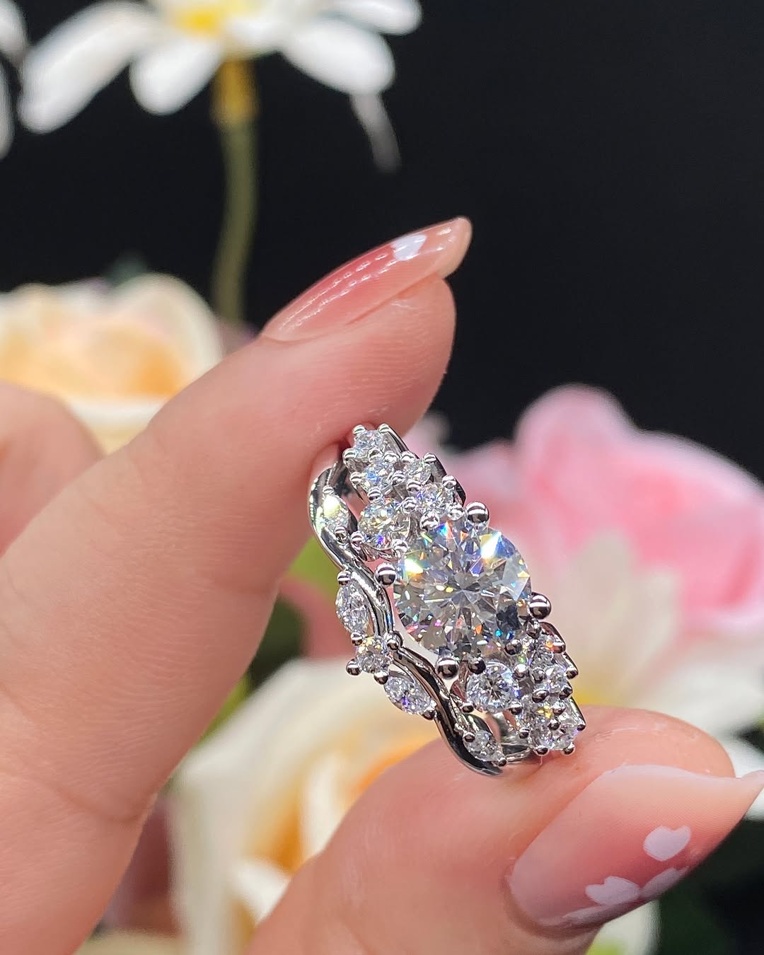2.88Ct White Round Cut Solitaire Ring Set | Bridal Wedding Gift Ring Set | Designer Jewelry Piece