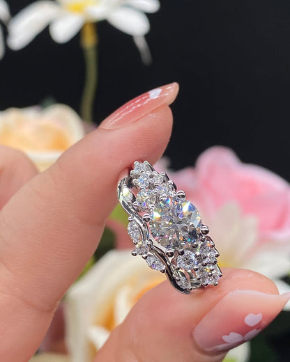 2.88Ct White Round Cut Solitaire Ring Set | Bridal Wedding Gift Ring Set | Designer Jewelry Piece