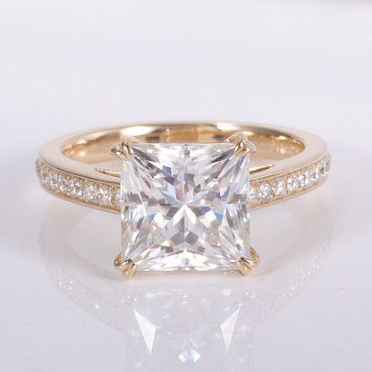 2.95Ct White Princess Cut Solitaire Ring | Engagement Ring | Anniversary Gift Ring | Fashion Jewelry
