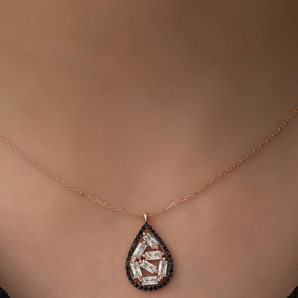 2.70Ct White Baguette Cut Prong With Halo Pendant | Special Event Pendant For Her | Minimalist Pendant | Women Jewelry