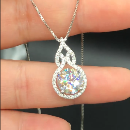 3.20Ct White Round Cut Solitaire Pendant | Designer Jewelry Piece | Stylish Pendant For Women | Gorgeous Pendant
