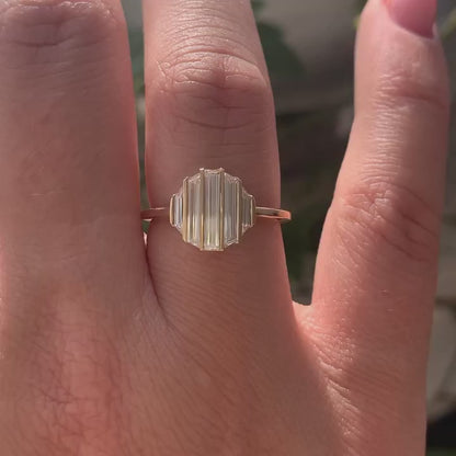 1.8Ct White Baguette Cut Bar Ring | Anniversary Gift Ring For Wife | Elegant Ring | Occasion Ring