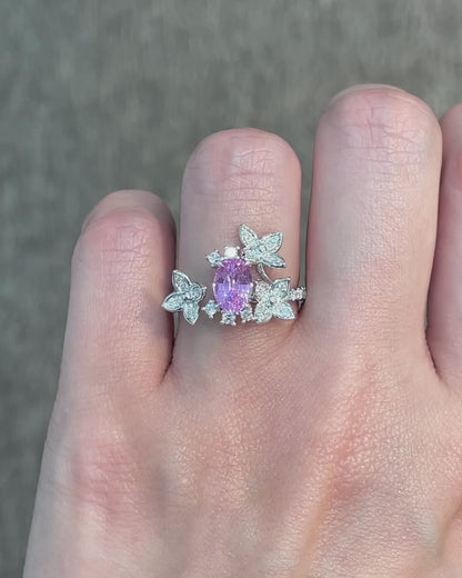 2.8CT Pink Oval Cut Solitaire Ring | Birthday Gift Ring For Sister | Fancy Ring | Gift For Her