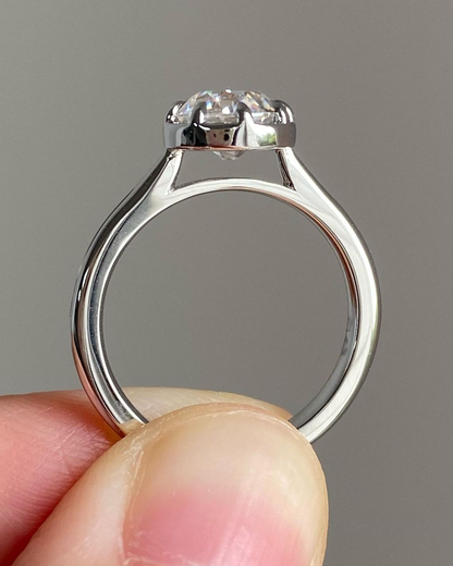 2.55Ct White Round Cut bezel Ring | Daily Wear Ring | Simple Ring For Her | Classic Ring For Women